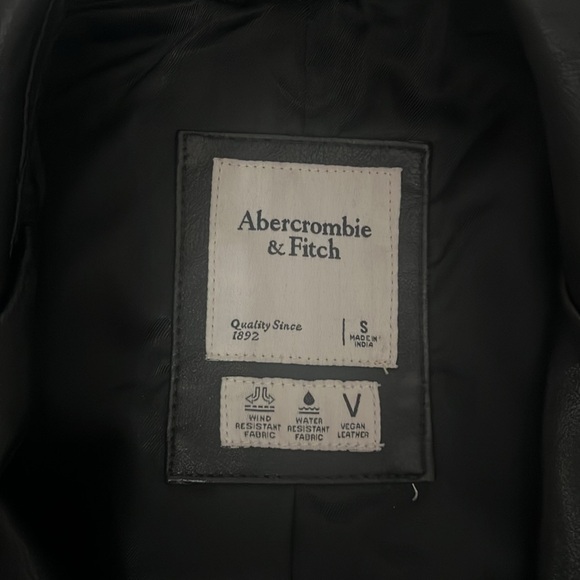 Abercrombie & Fitch Vegan Leather Moto Jacket- Small - Picture 3 of 3